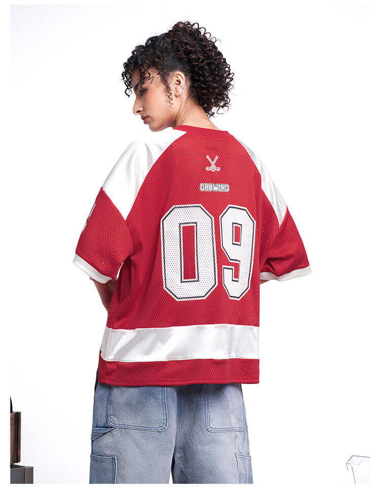 F3F Select Color Block Lace Up Mesh Short Sleeve Hockey Jersey | Face 3 Face