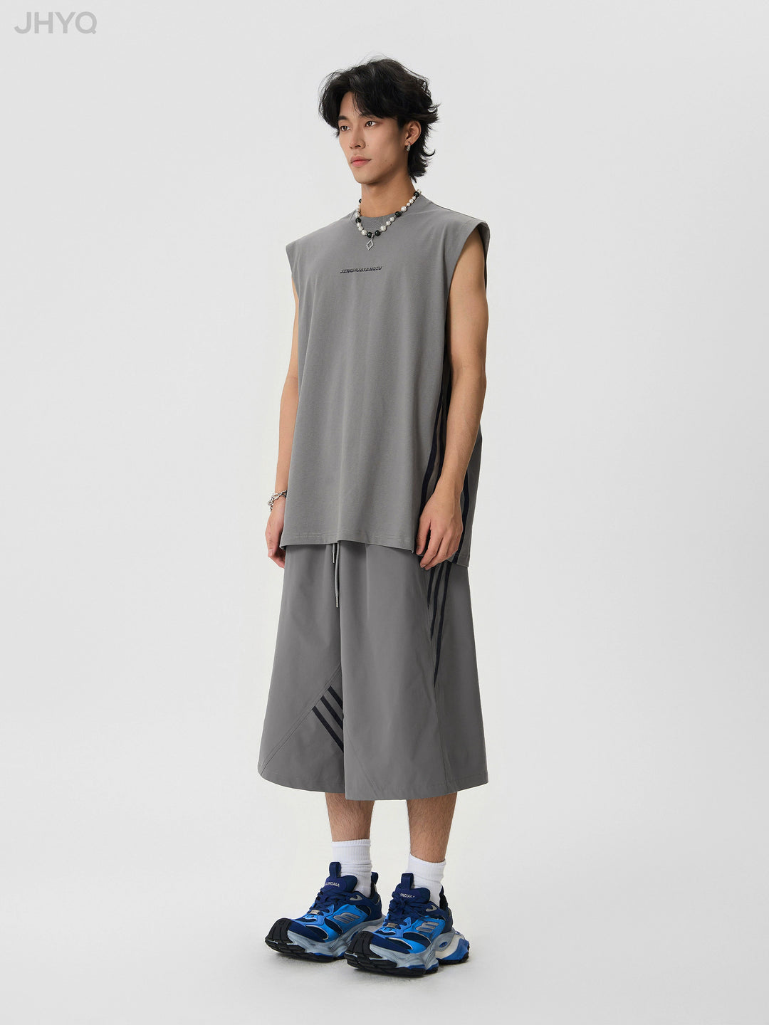 JHYQ Side Stripe Sleeveless Tee