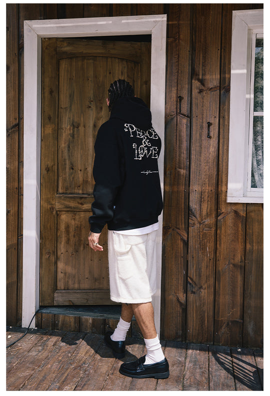 Remedy PEACE LOVE Pearl Embroidered Hoodie | Face 3 Face