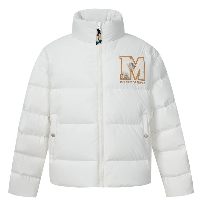MEDM 3D Embroidered Lace Puffer Jacket | Face 3 Face