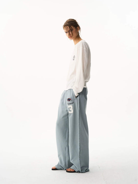 EXITMODE BY BLIND NO PLAN nside Out Seam Embroidered Baggy Sweatpants | Face 3 Face
