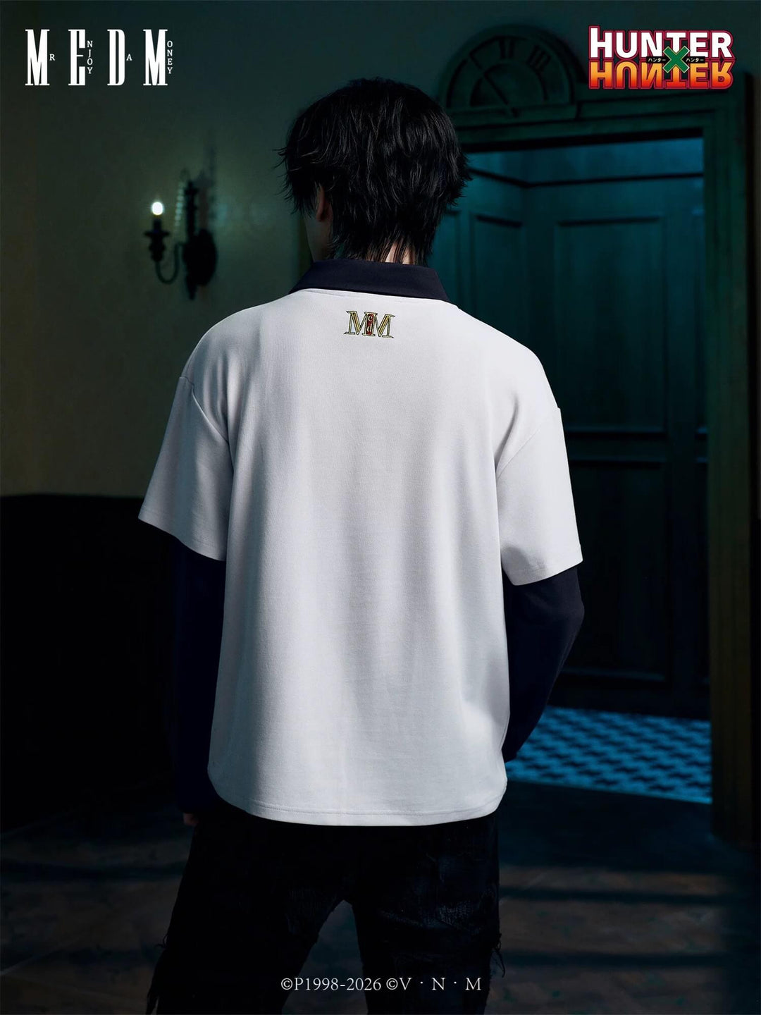 MEDM × HUNTER×HUNTER Killua Layered Long Sleeve Polo Shirt | Face 3 Face