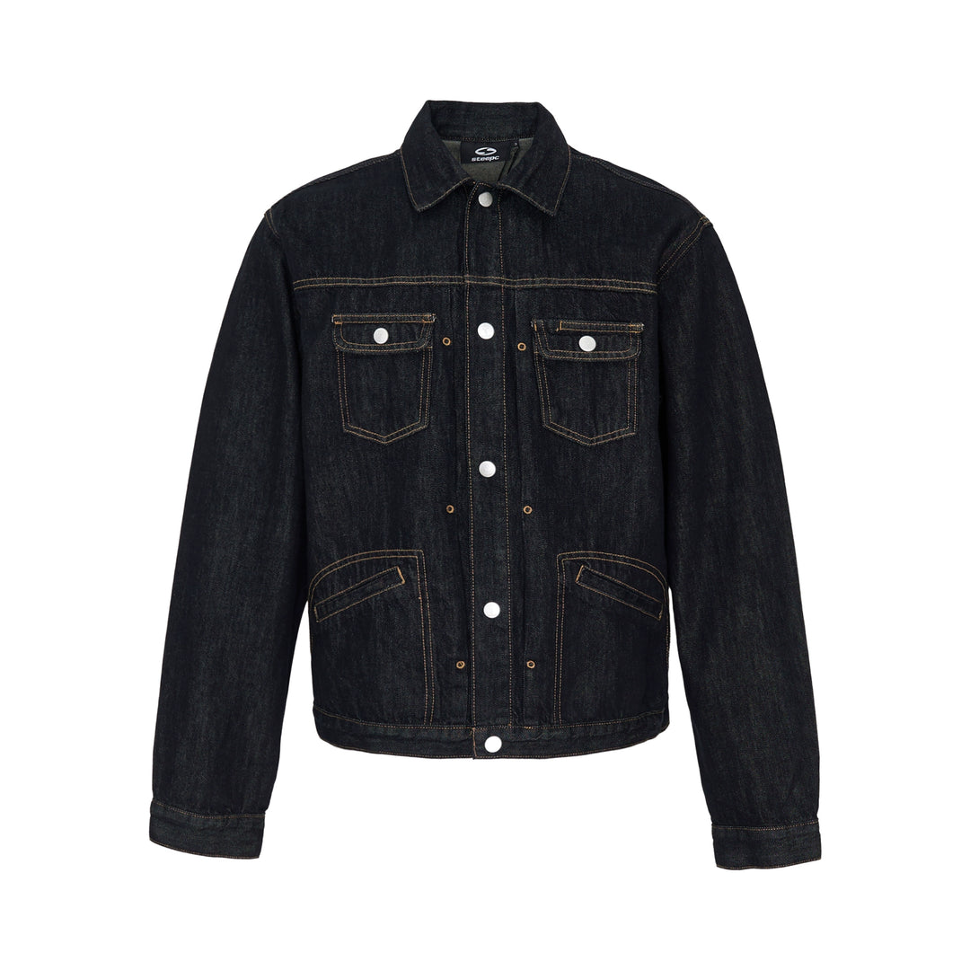 STEEPC Stitched Detail Denim Jacket | Face 3 Face
