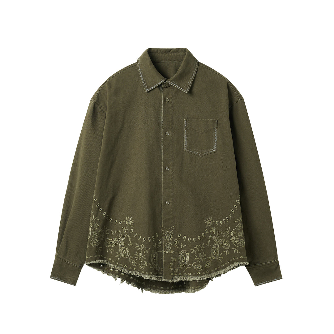 JHYQ Paisley Embroidery Long Sleeved Shirt Jacket | Face 3 Face