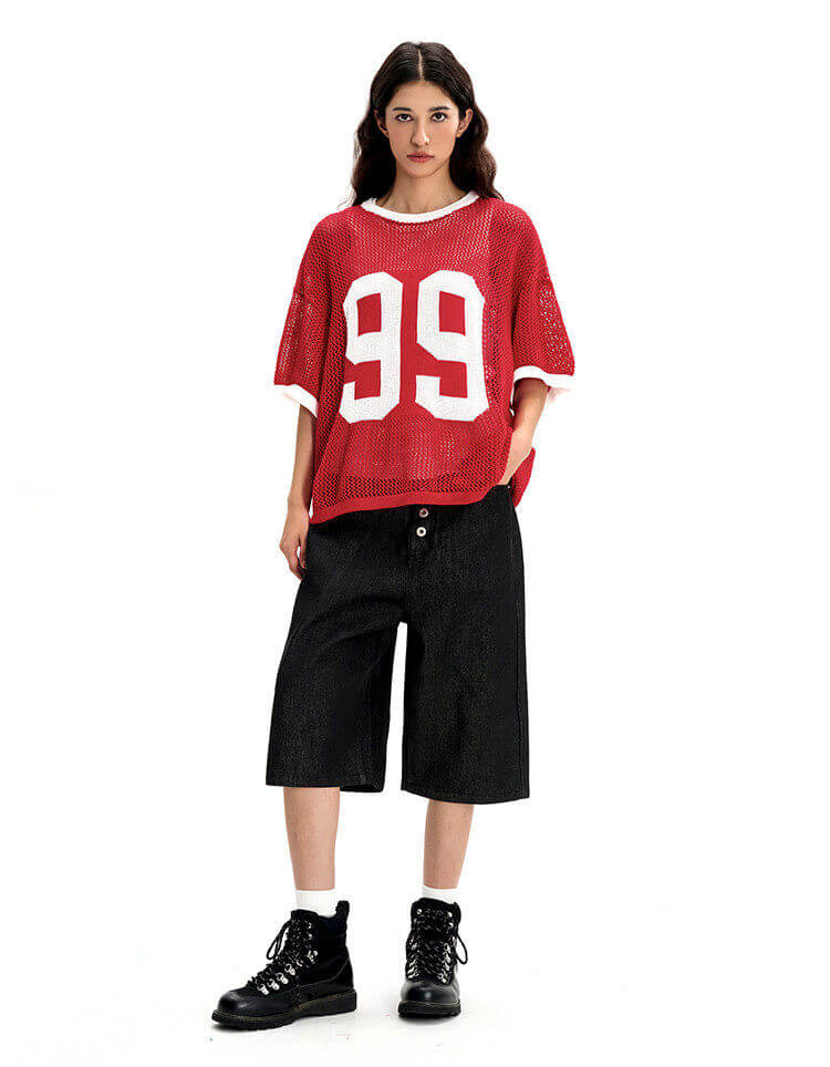 F3F Select 99 Numbering Mesh Knit Short Sleeve Jersey | Face 3 Face