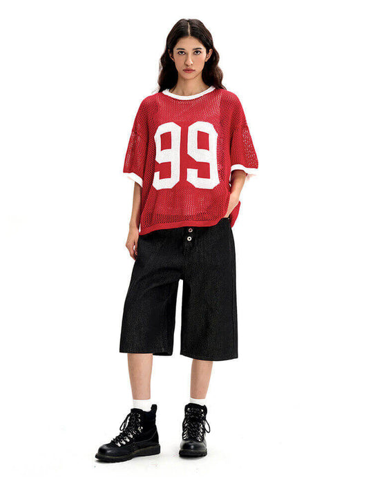 F3F Select 99 Numbering Mesh Knit Short Sleeve Jersey | Face 3 Face
