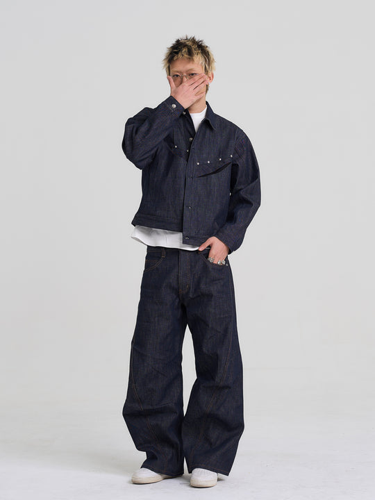 EVILKNIGHT(EK) Classic Tailoring Line Wide-Leg Jeans | Face 3 Face