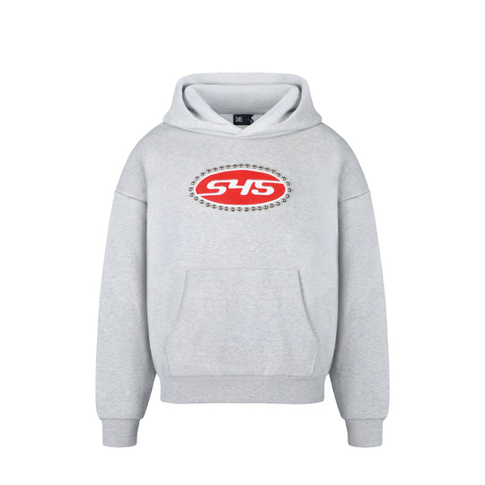 S45 Patch Embroidered Studded Logo Hoodie | Face 3 Face
