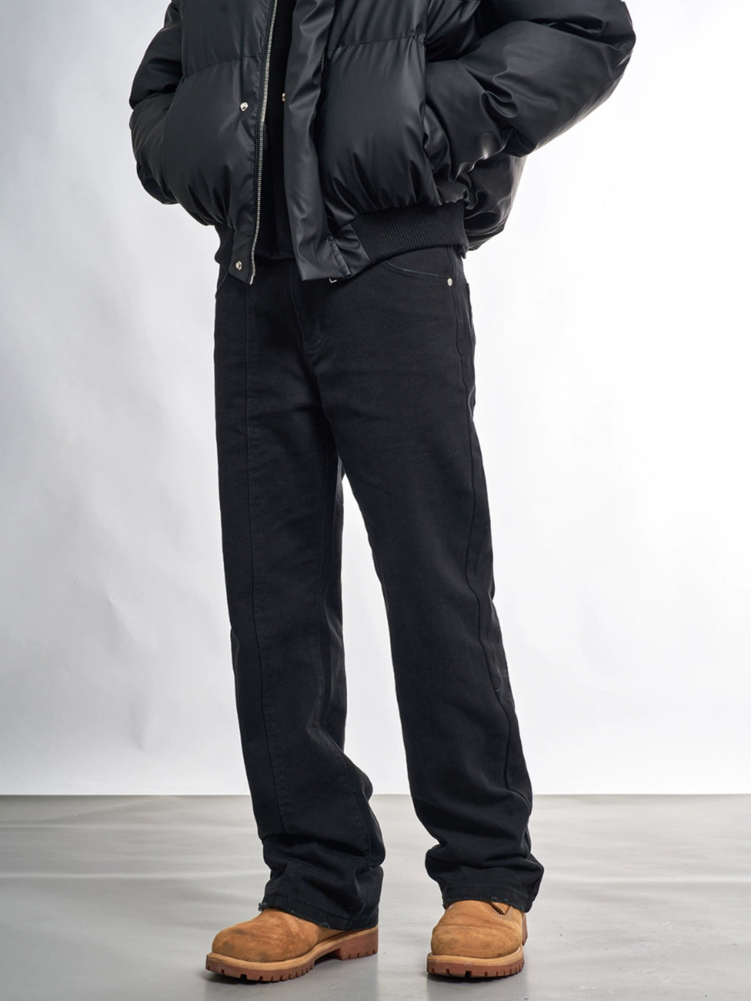 F3F Select One-Leg Center Stitch Black Jeans | Face 3 Face