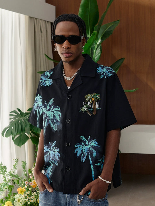 MEDM Palm Tree Hawaiian Shirt | Face 3 Face