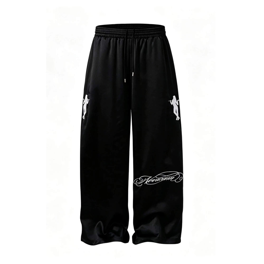 NOVACAM Satin Silky Baggy Track Pants | Face 3 Face