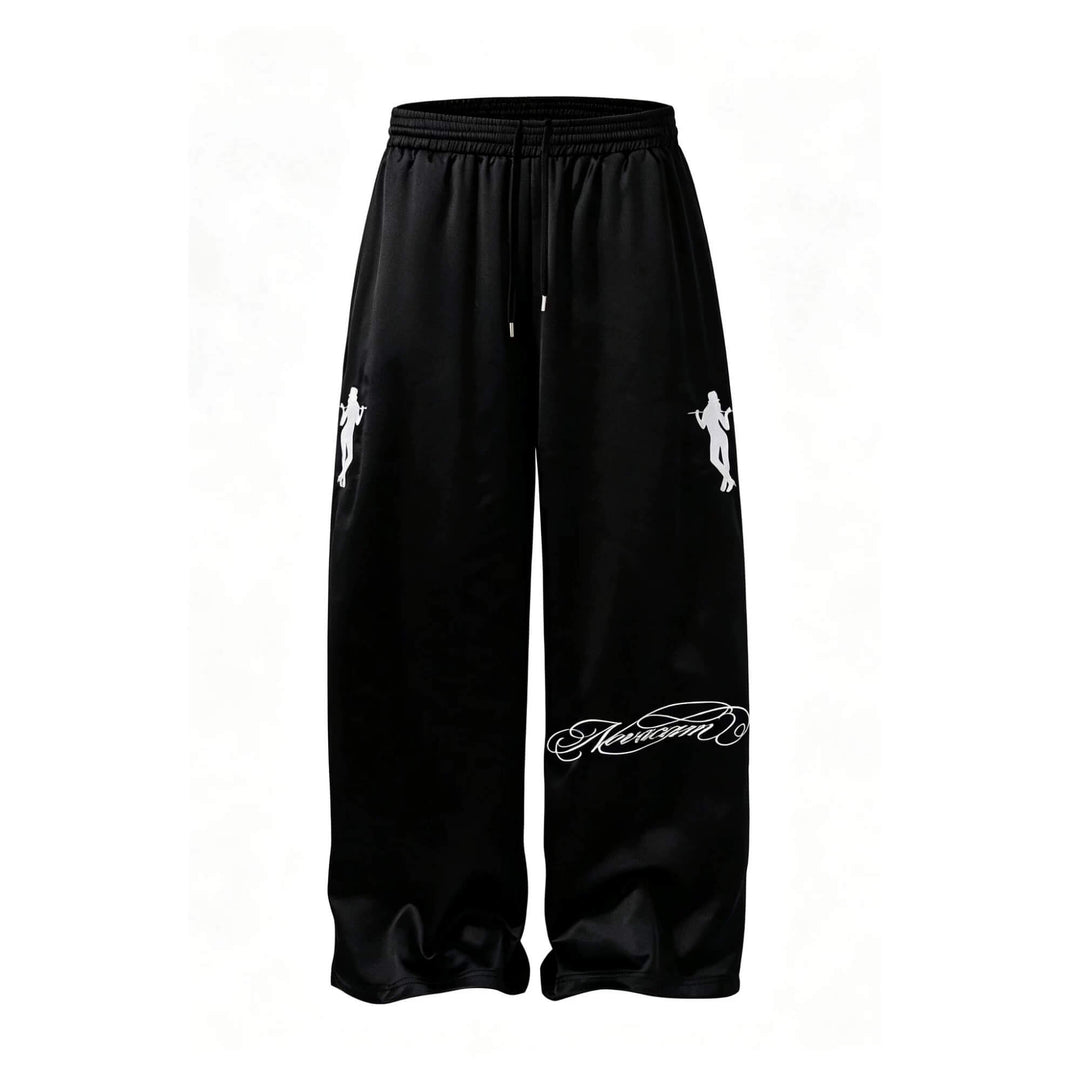 NOVACAM Satin Silky Baggy Track Pants | Face 3 Face