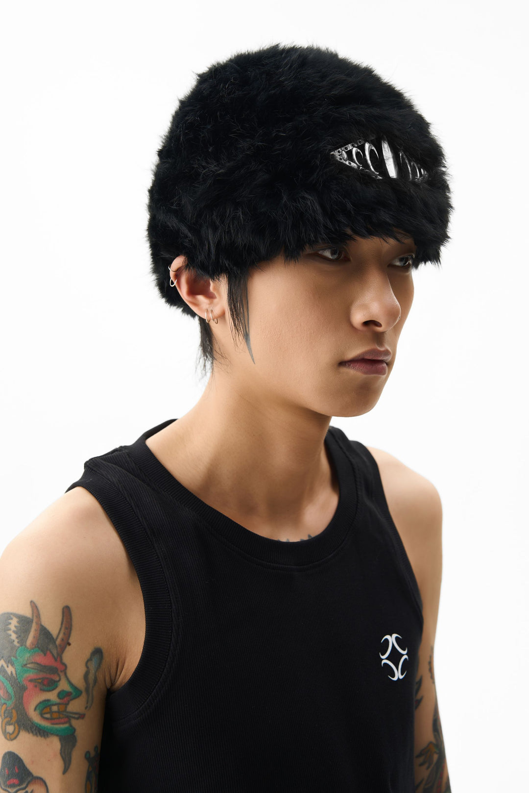 KARMANISTIC Metal Logo Fur Beanie | Face 3 Face