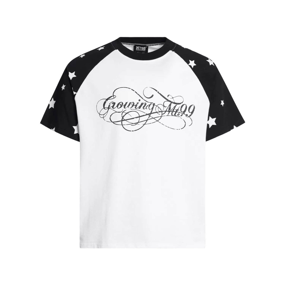 F3F Select Star Print Raglan Color Block Tee | Face 3 Face