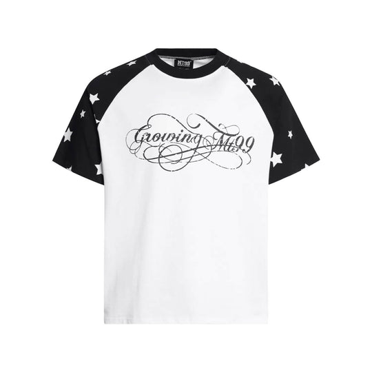 F3F Select Star Print Raglan Color Block Tee | Face 3 Face