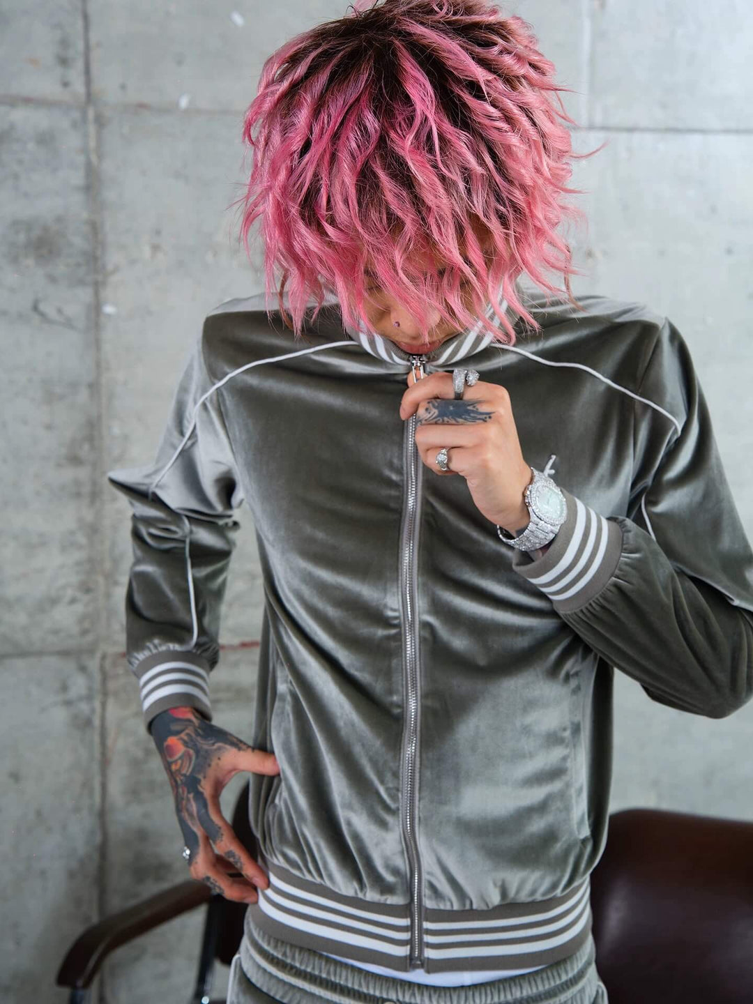 TGFCLUB PRIME KILLA Velvet Track Jacket | Face 3 Face