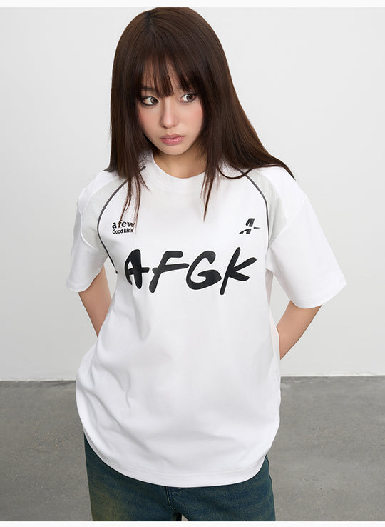 AFGK Mesh Patchwork Jersey Tee | Face 3 Face