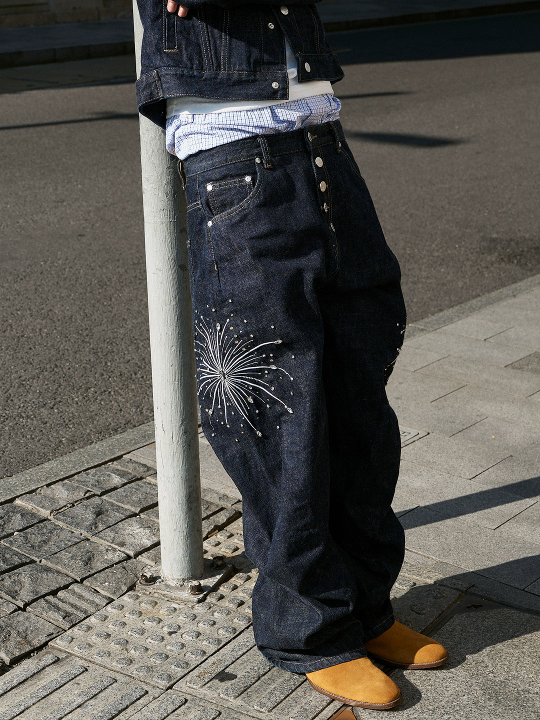 STEEPC Fireworks Rhinestone Denim Jeans | Face 3 Face
