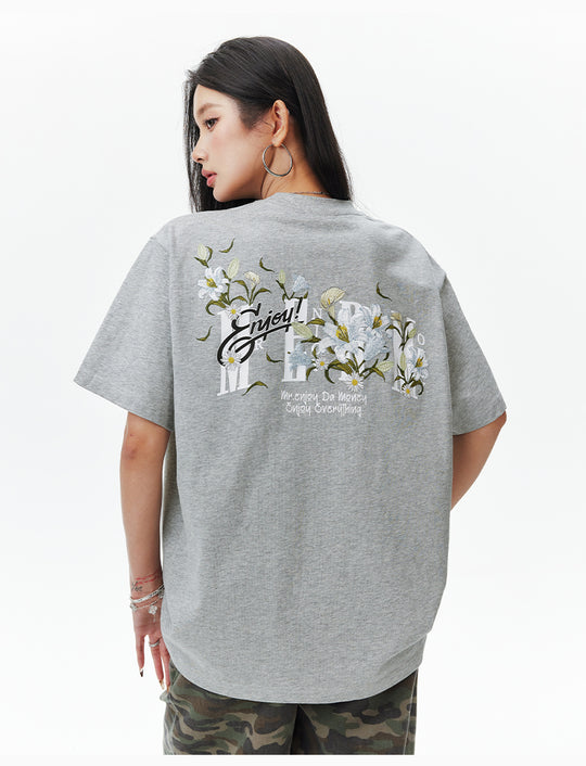 MEDM Orchid Rose Embroidered Tee | Face 3 Face