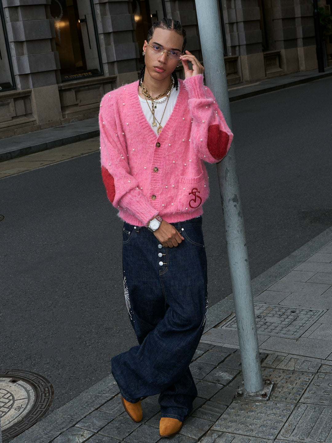 STEEPC Wool Blend Pearl Knit Cardigan | Face 3 Face