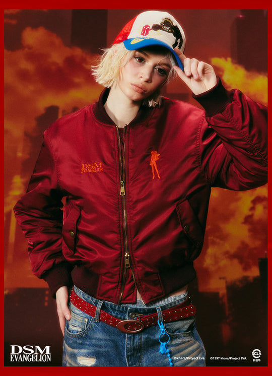 DSM x EVA Unit-02 Jacquard MA-1 Bomber Jacket | Face 3 Face