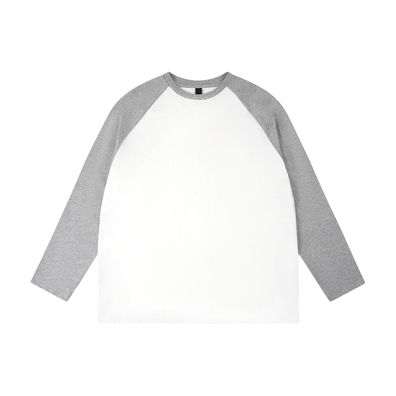 1807 Flocked Print Raglan Long Sleeve Tee | Face 3 Face