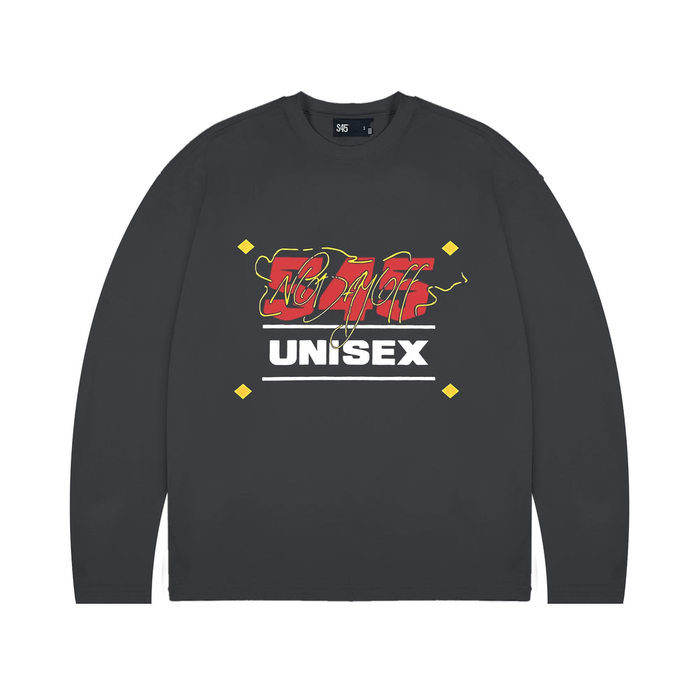 S45 Basic Letter Logo Printed Long-Sleeve Tee | Face 3 Face