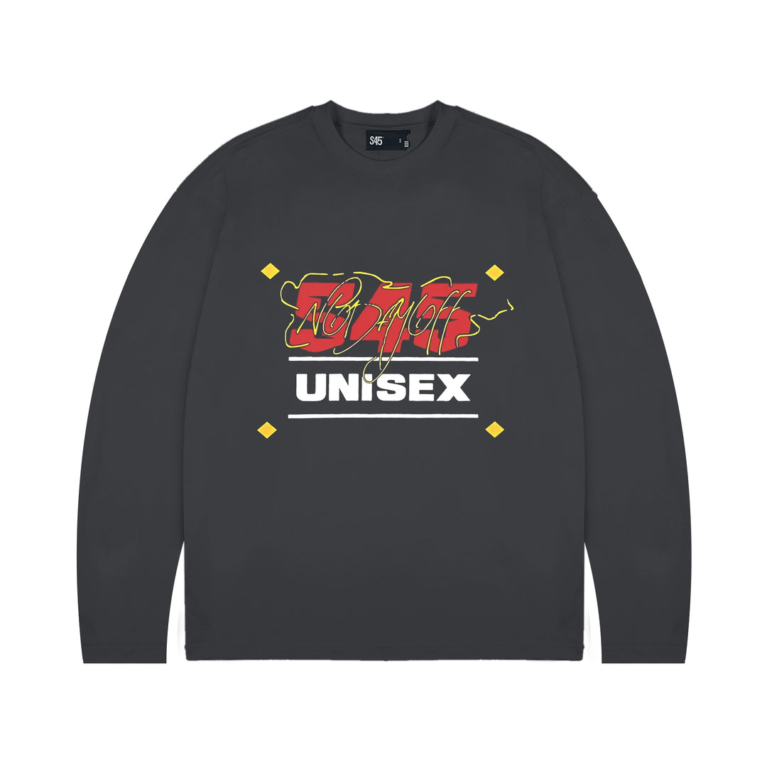 S45 Basic Letter Logo Printed Long-Sleeve Tee | Face 3 Face