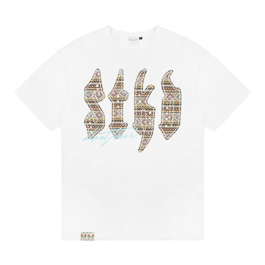 Small Town Kid Ethnic STKD Patch Pearl Embellished Tee | Face 3 Face