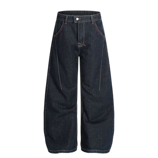 F3F Select Line Stitch Design Baggy Jeans | Face 3 Face