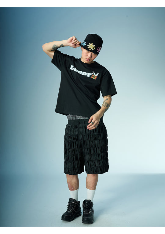 EVILKNIGHT(EK) Layered Pleated Structured Shorts | Face 3 Face