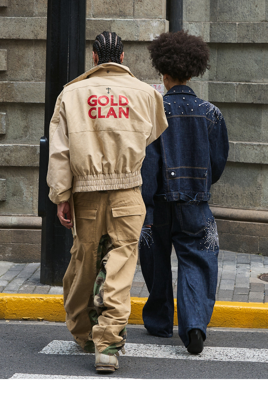 STEEPC Khaki Camouflage Patchwork Baggy Work Pants | Face 3 Face