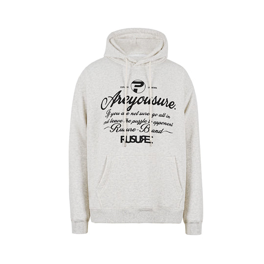 RUSURE Flower Gray Slogan Hoodie | Face 3 Face