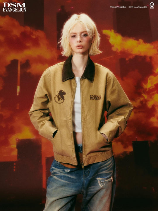 DSM x EVA Shinji and Rei Washed Detroit Jacket | Face 3 Face