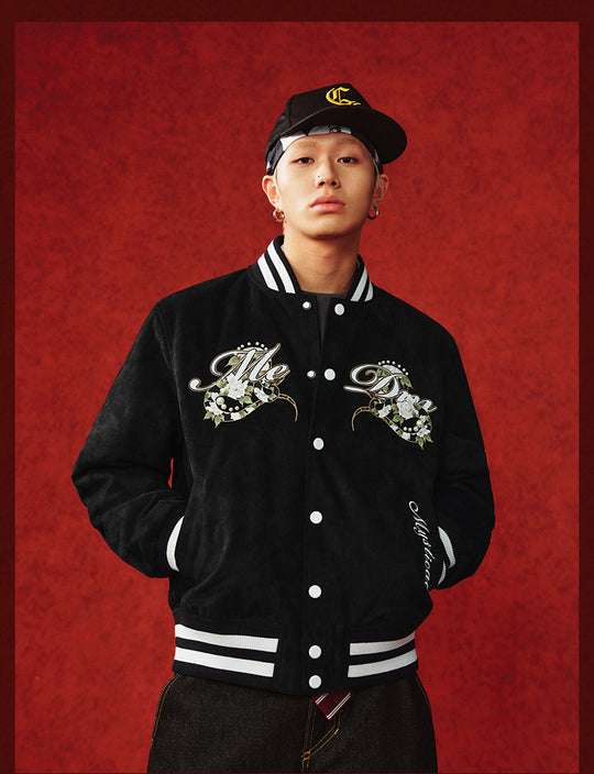 MEDM Year of the Snake Limited Edition Suede Varsity Jacket | Face 3 Face