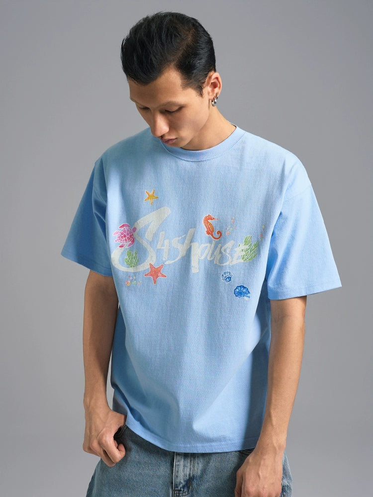 S45 Underwater World Graffiti Print Tee | Face 3 Face