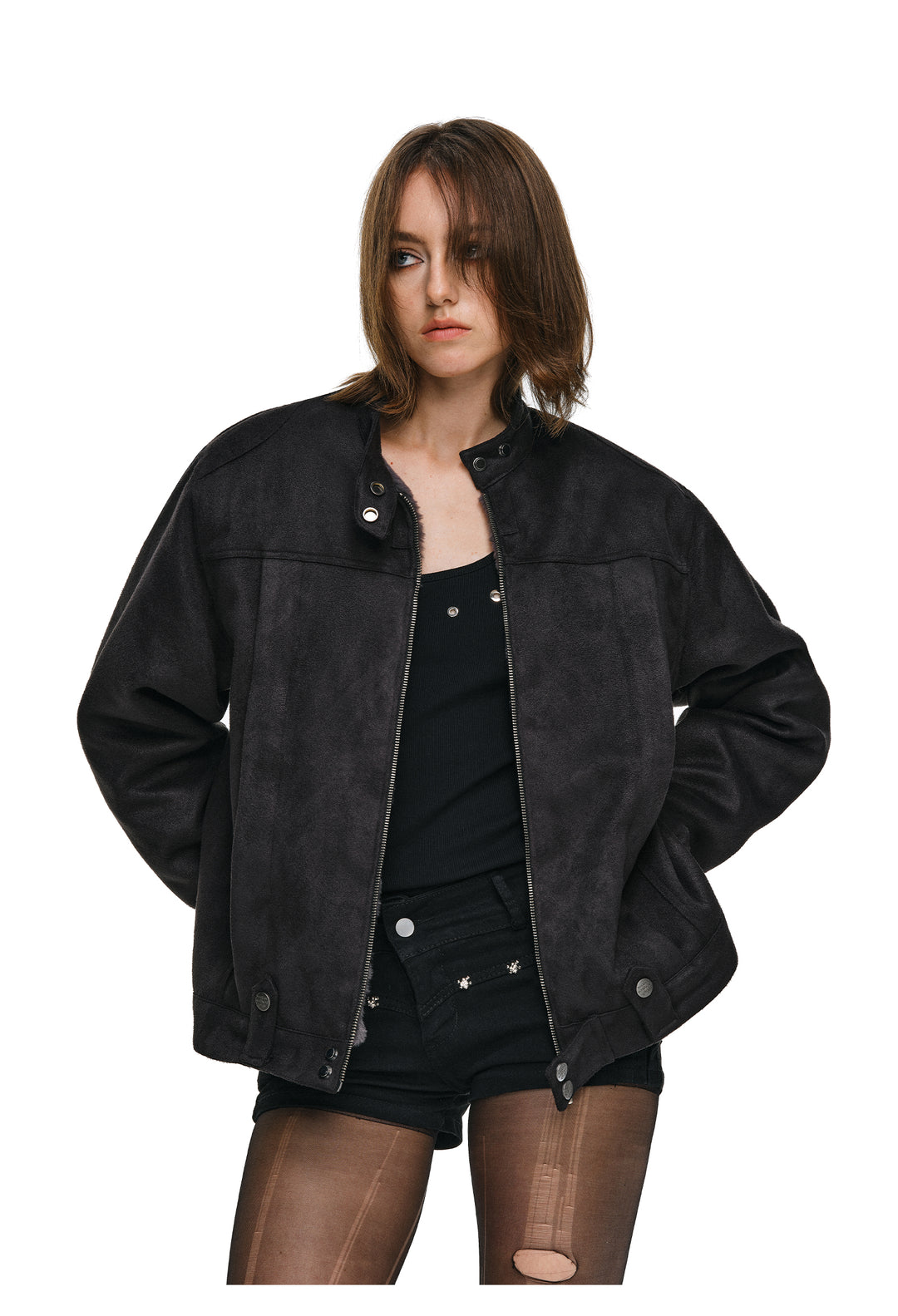 ANTIDOTE Brushed Suede Racing Jacket | Face 3 Face