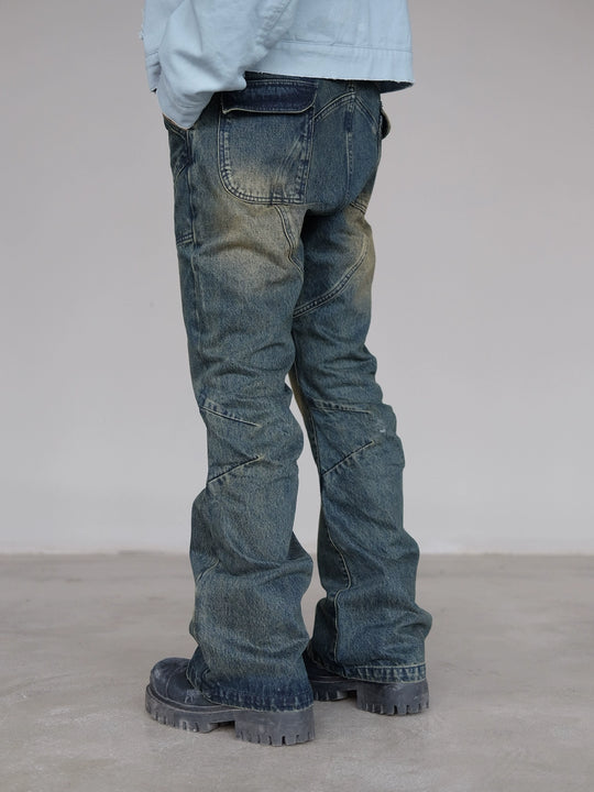 RUSURE Heavy Washed Flared Jeans | Face 3 Face
