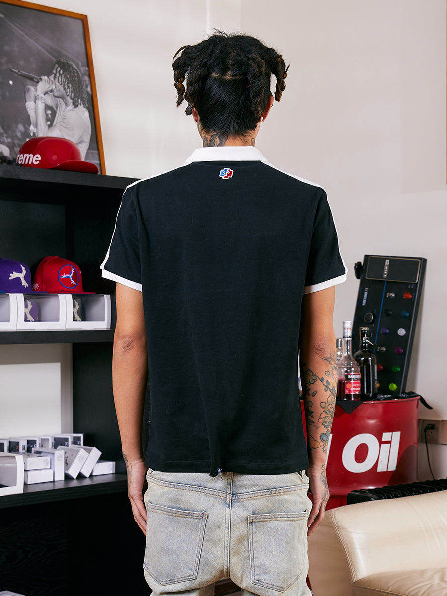 TGFCLUB Colorblock Embroidered Logo Slim Fit Polo | Face 3 Face