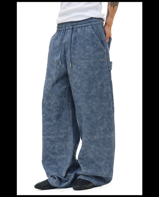 NOVACAM Double Knee Drawstring Baggy Pants | Face 3 Face