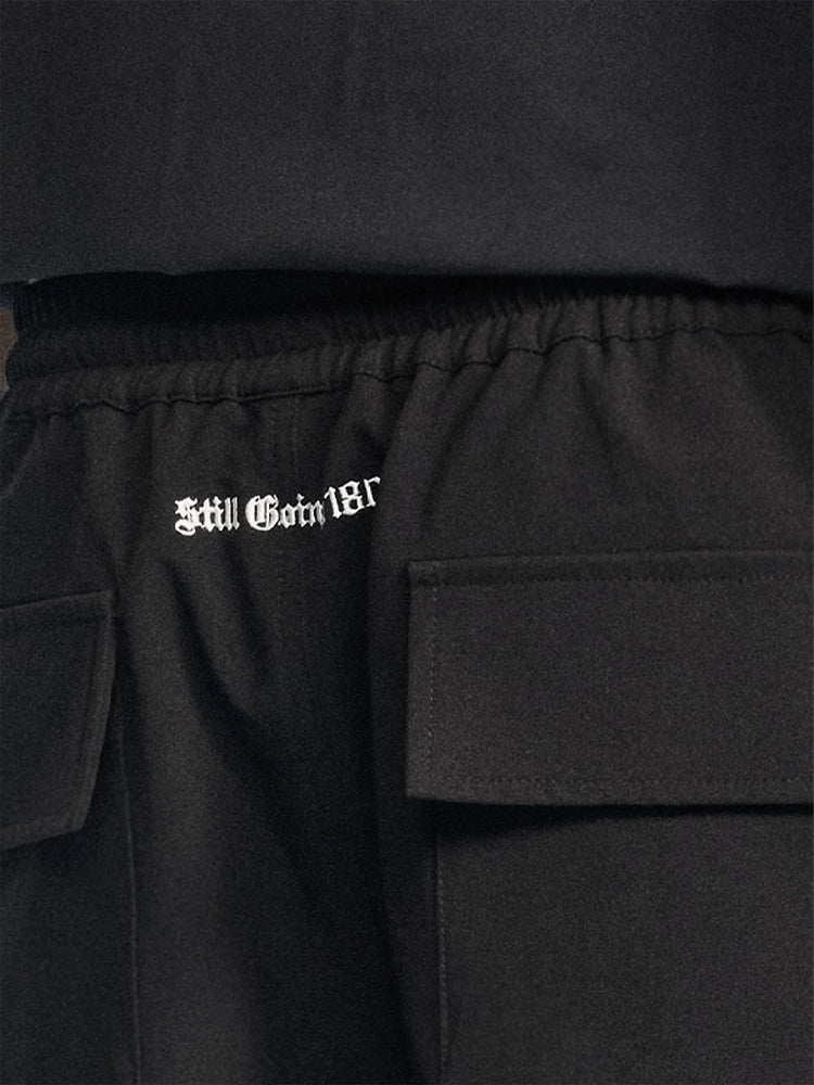 1807 Gothic Logo Stretch Nylon Track Shorts | Face 3 Face