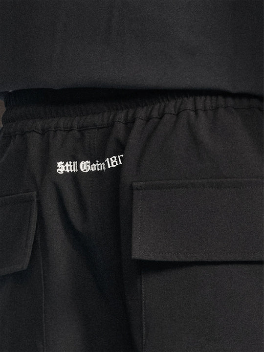 1807 Gothic Logo Stretch Nylon Track Shorts | Face 3 Face