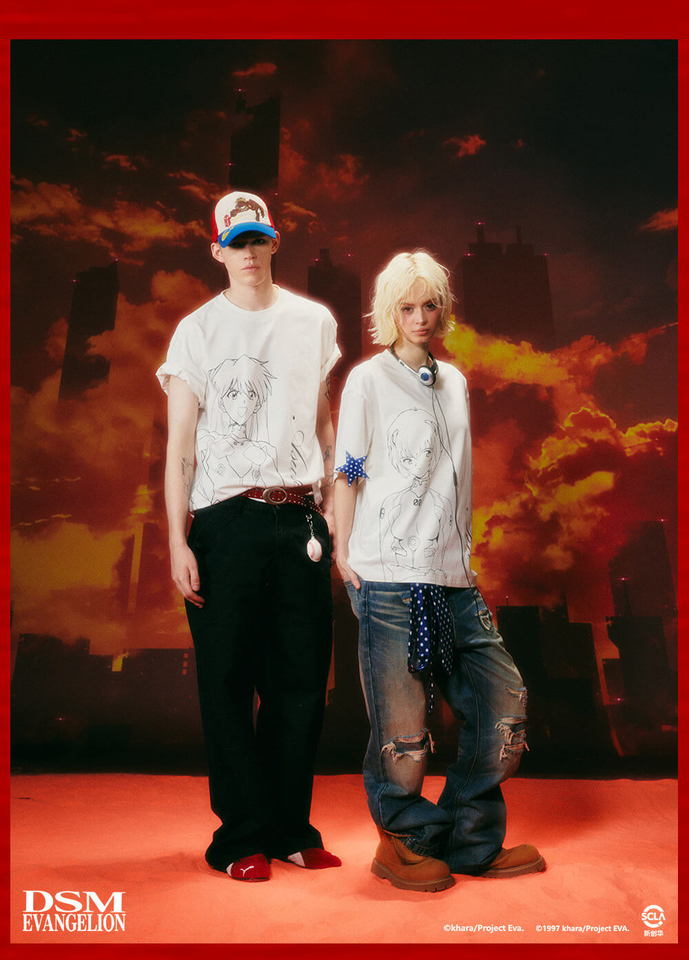 DSM x EVA Character Graphic Print Short Sleeve Tee