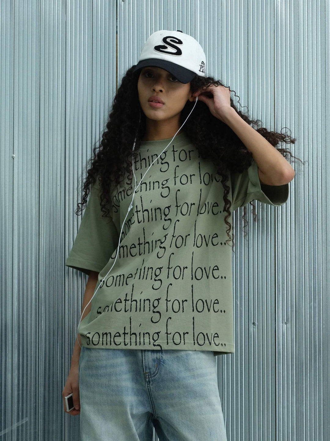 S45 All Over Slogan Print Short Sleeve Tee