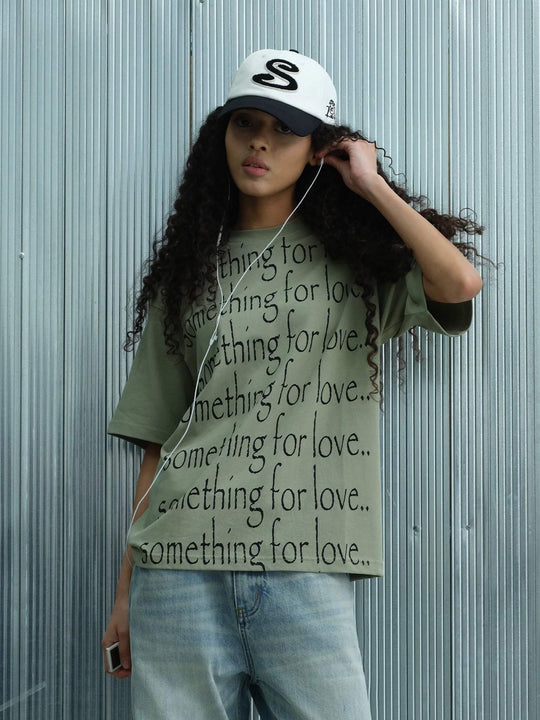 S45 All Over Slogan Print Short Sleeve Tee