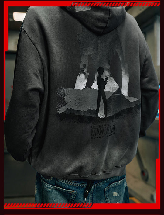 MEDM x EVA Evangelion Washed Zip-Up Hoodie | Face 3 Face