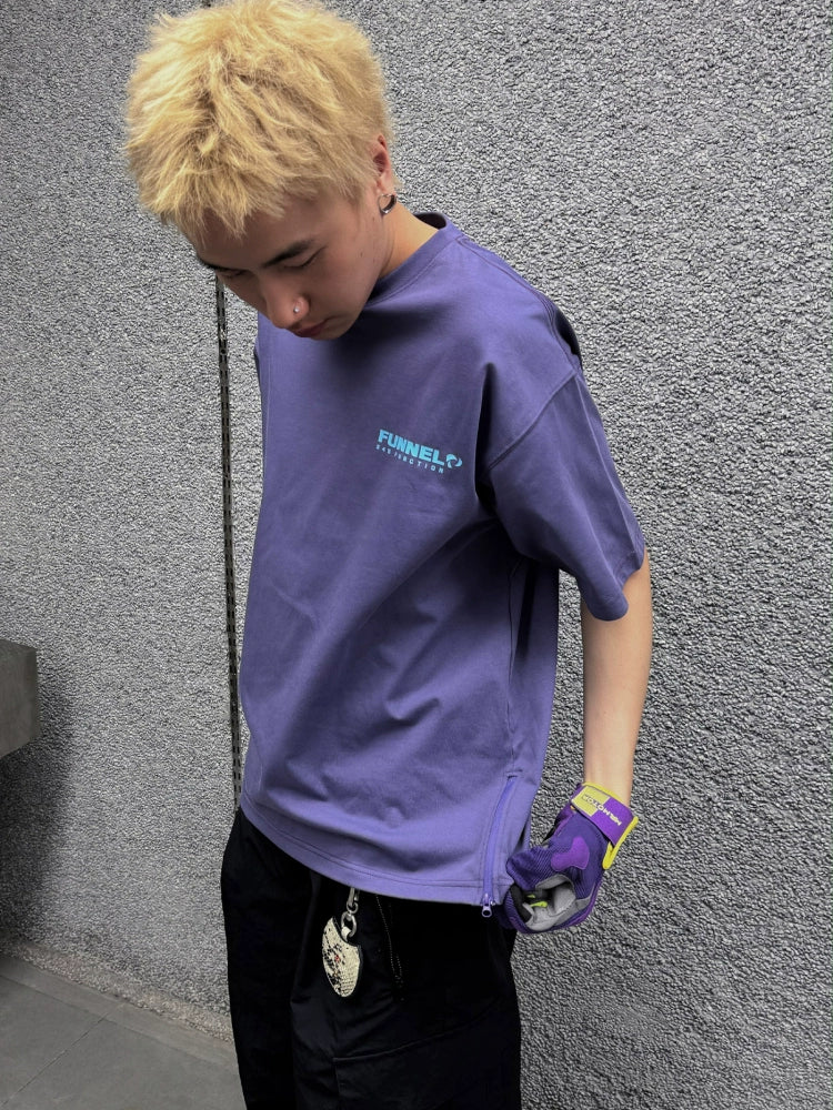 S45 Oversize Side Zipper Tee | Face 3 Face