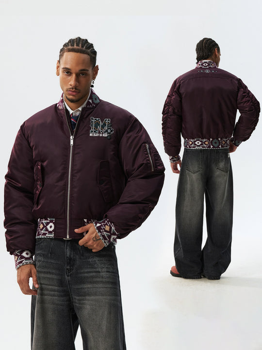 MEDM Ethnic Trim MA-1 Bomber Jacket | Face 3 Face