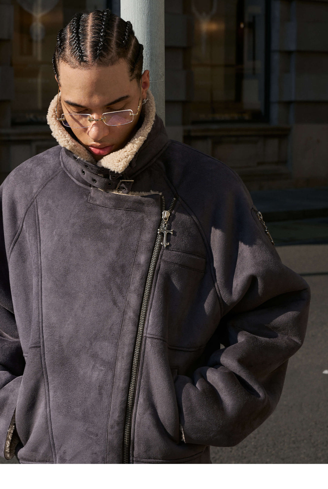 STEEPC Suede Shearling Jacket | Face 3 Face