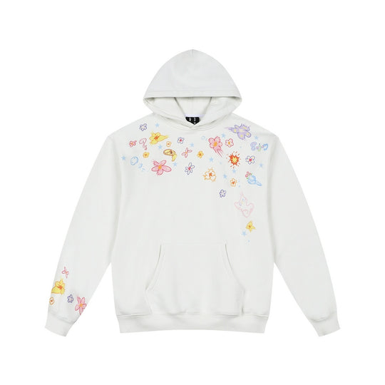MEDM Graffiti Flower Print Hoodie | Face 3 Face